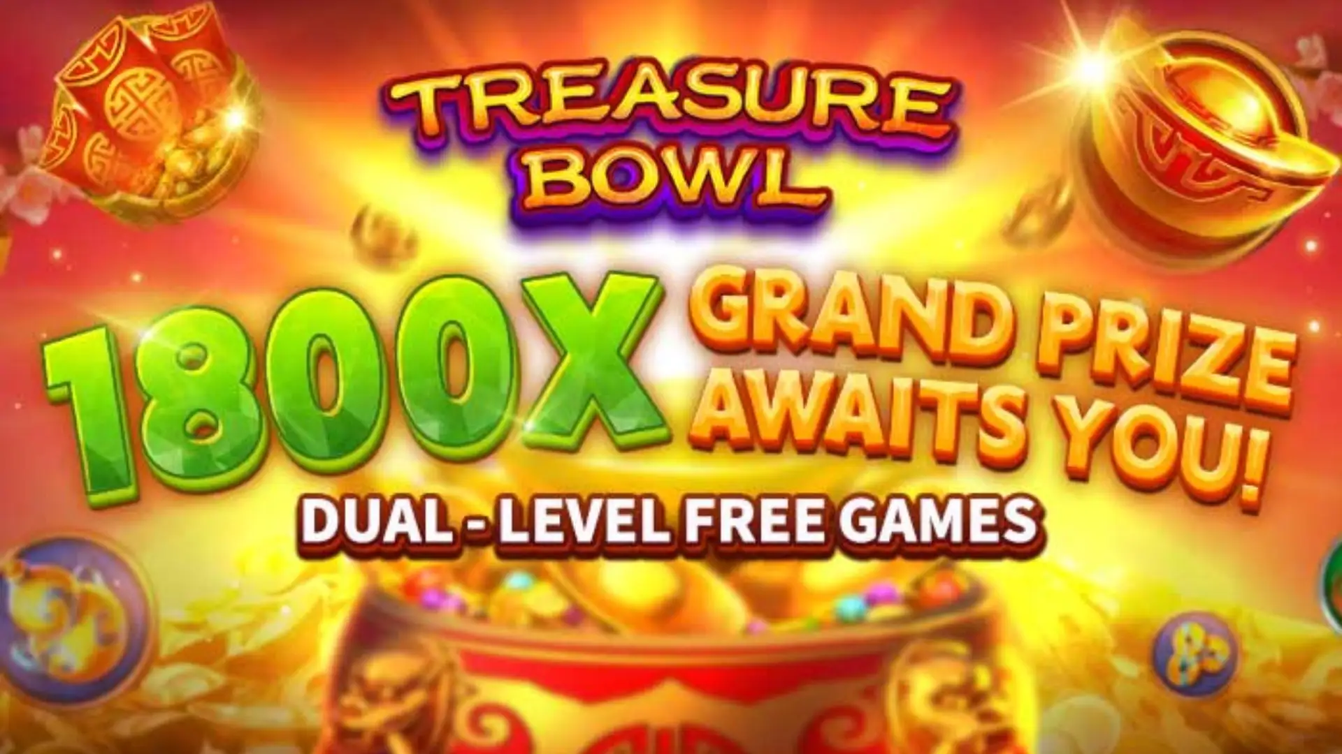 Multiplicadores Treasure Bowl 79w - 7777x Máximo com Tigela Dourada